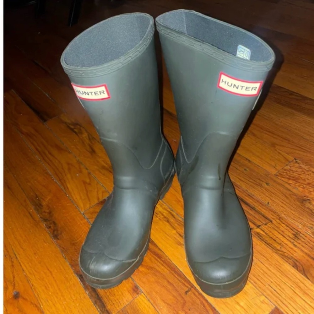 Hunter Green Rain Boots